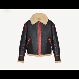Brand new Louis Vuitton shearling aviator with leather  size 58